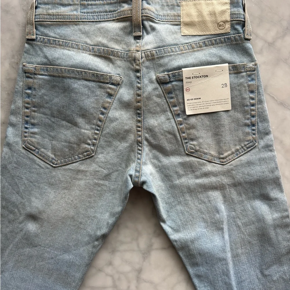 AG Men’s 28x34 The Stockton Skinny Fit Jeans Faded Light Wash NWT - Picture 4 of 9